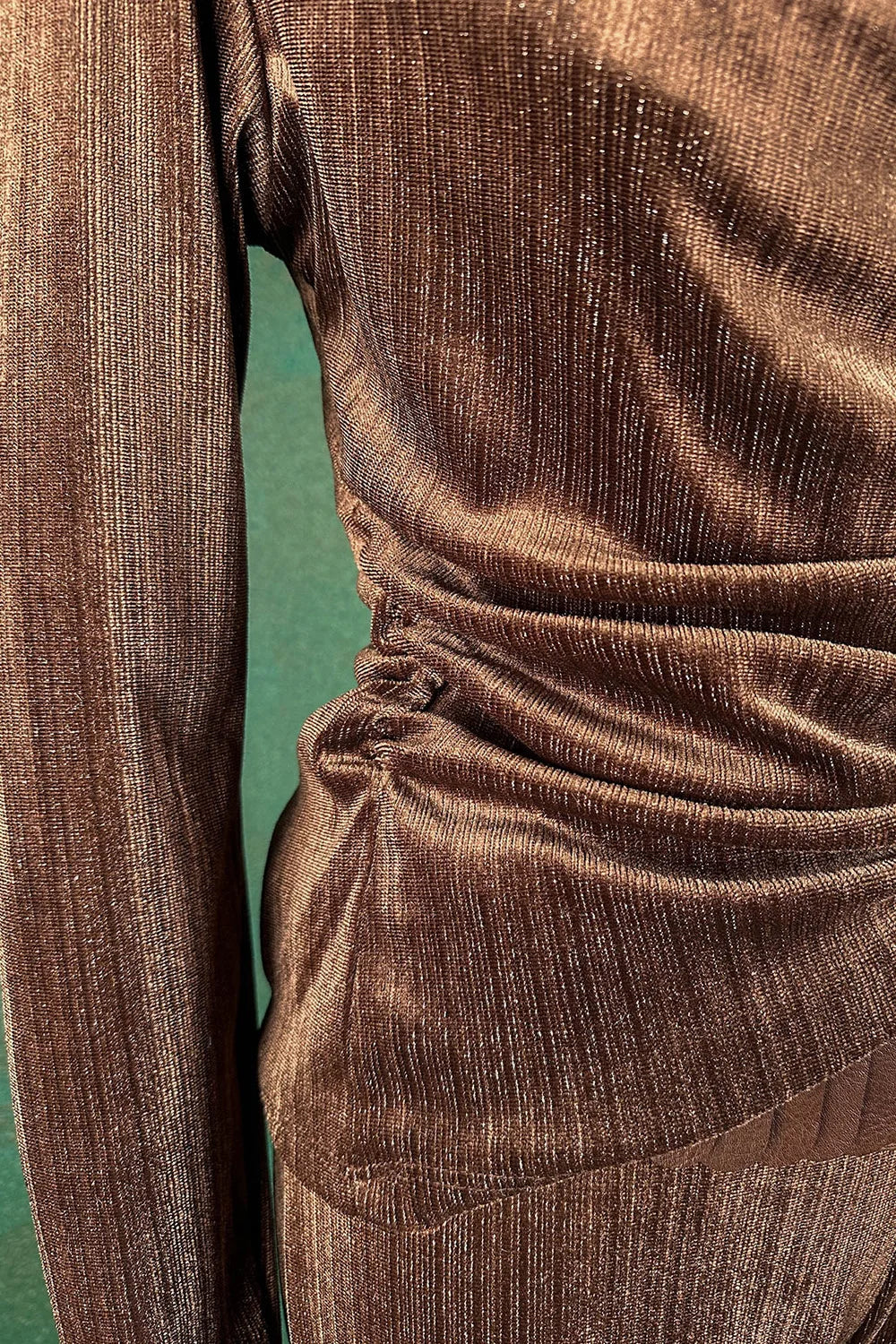 Simli Kadife Pantolon Takım