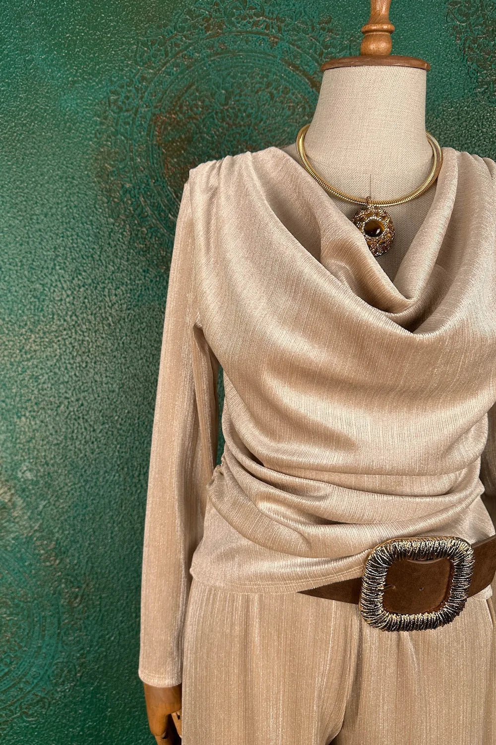 Simli Kadife Pantolon Takım