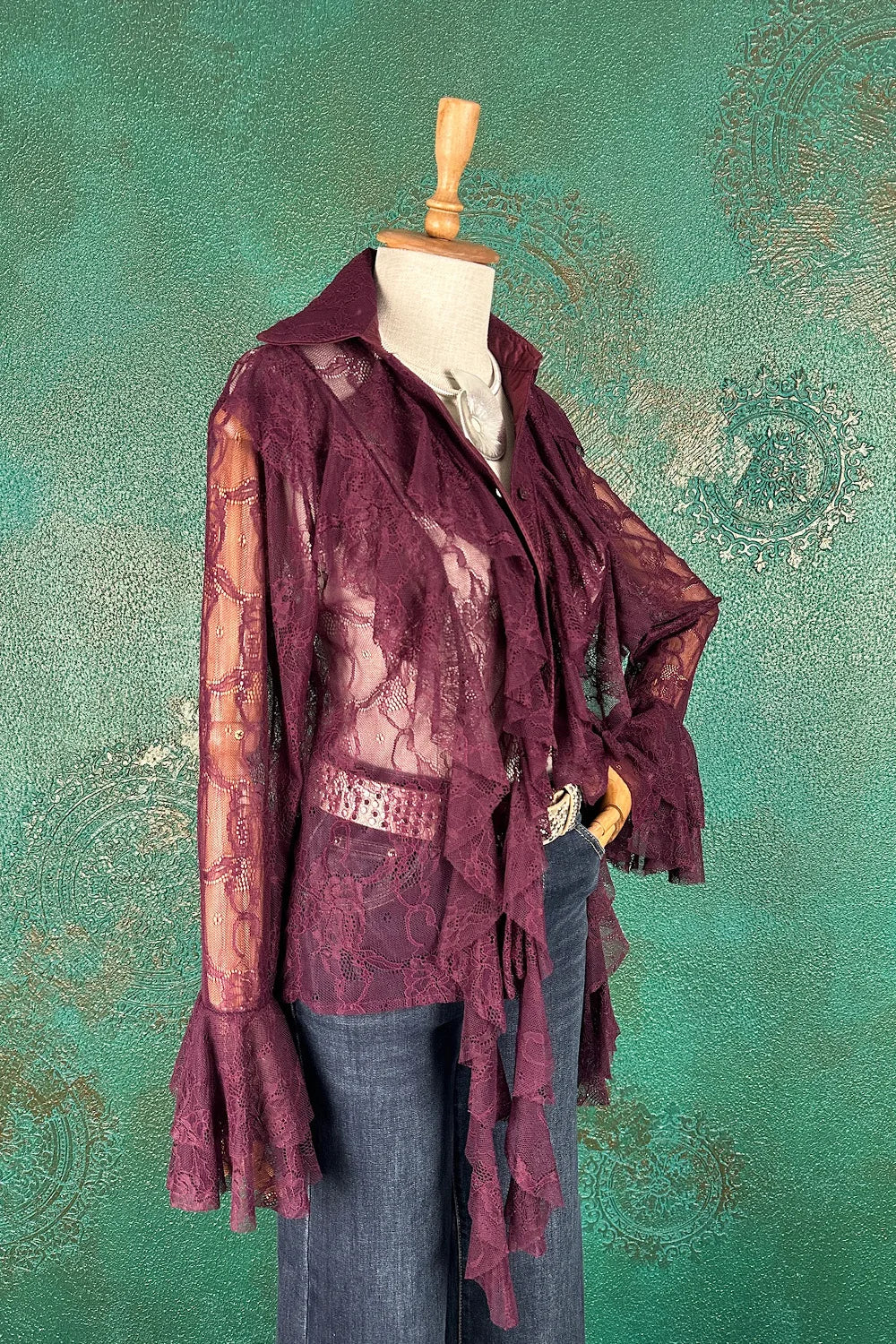 Dantel Detaylı Gömlek