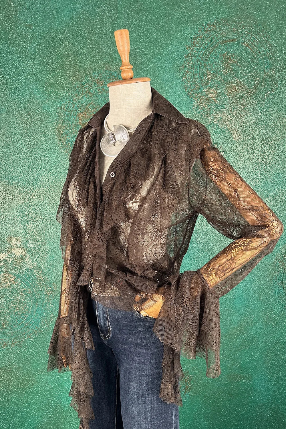 Dantel Detaylı Gömlek