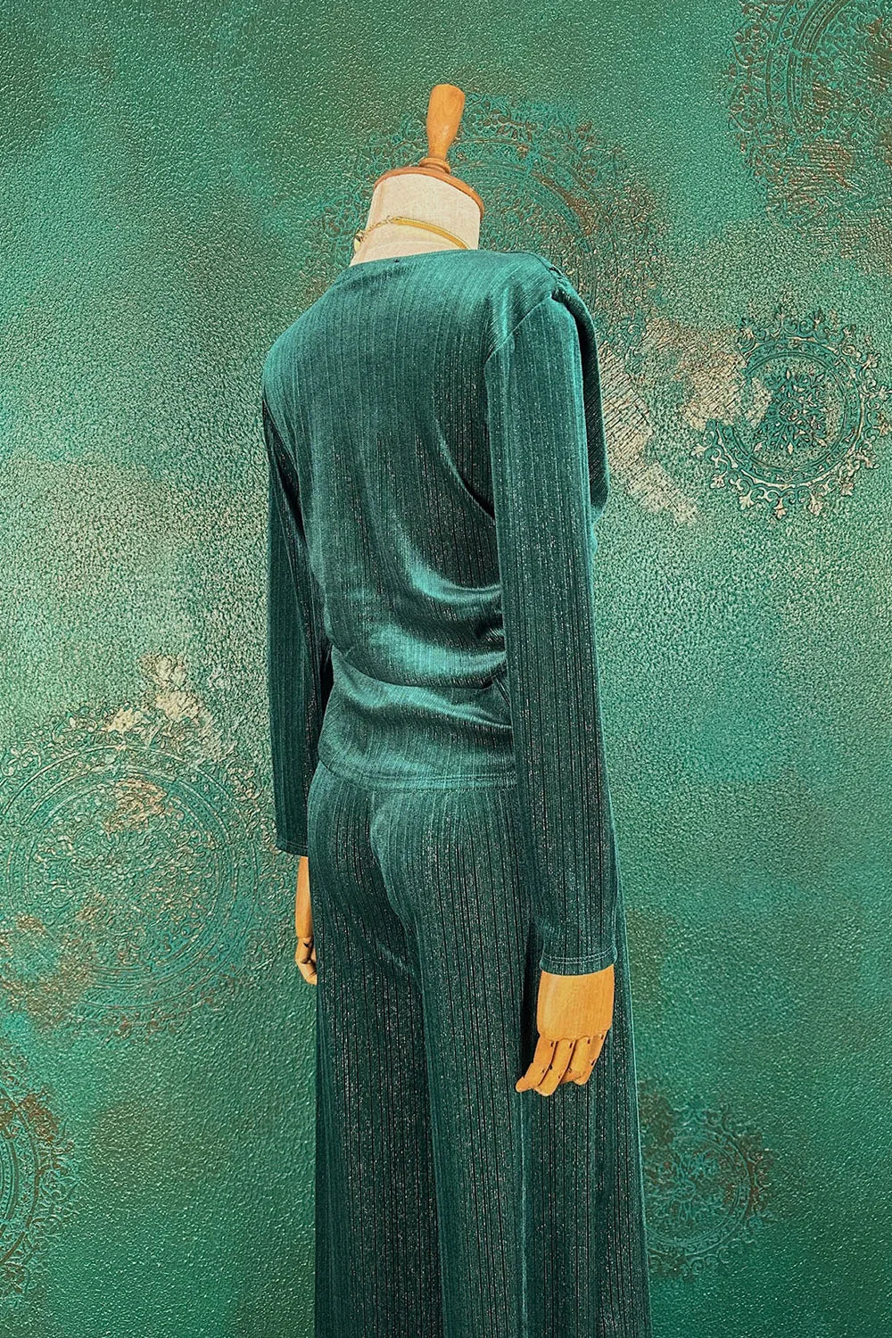 Simli Kadife Pantolon Takım