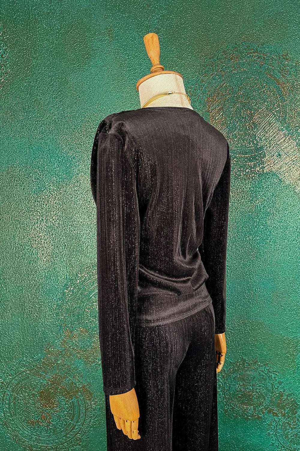 Simli Kadife Pantolon Takım