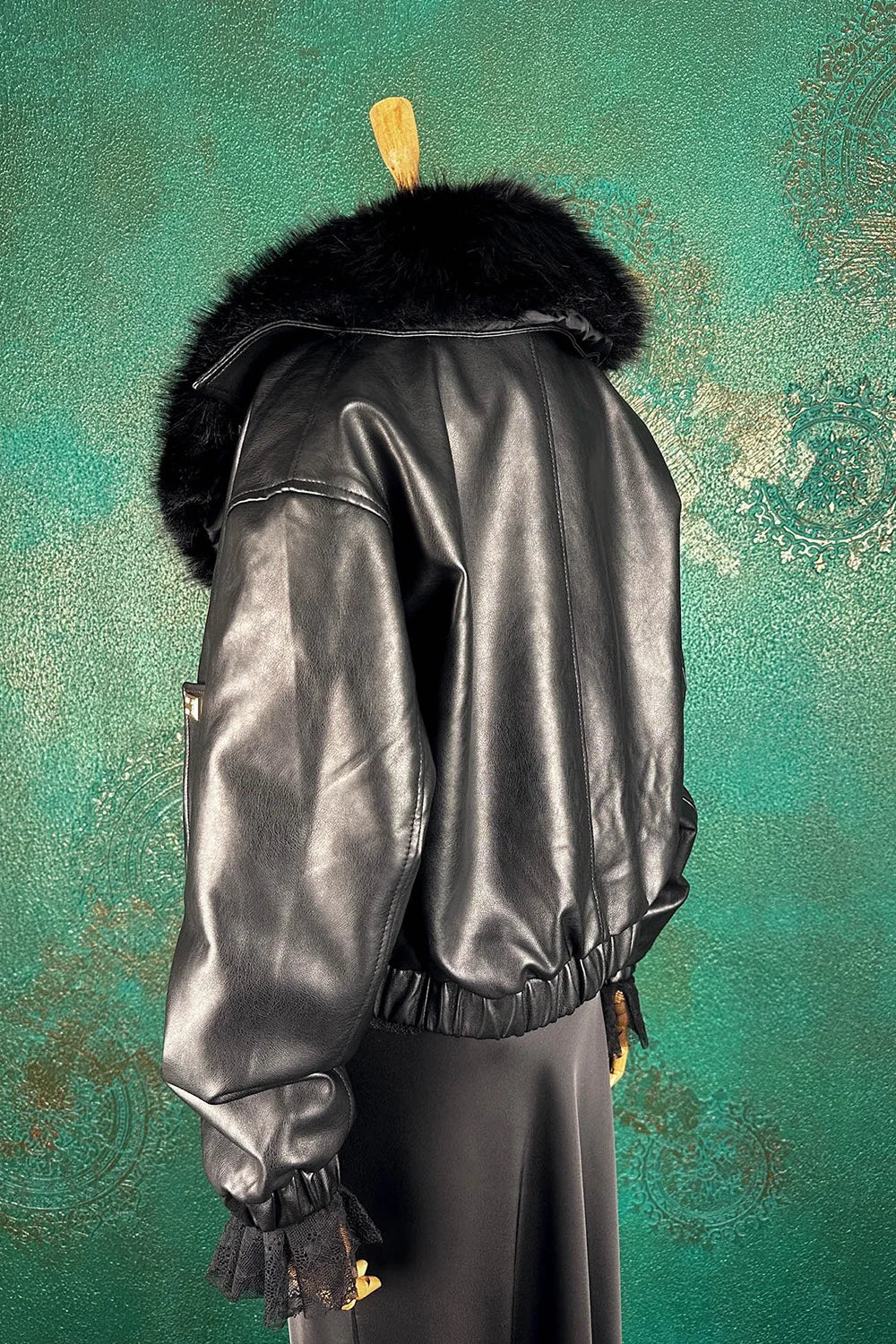 Kürk Yakalı Deri Mont