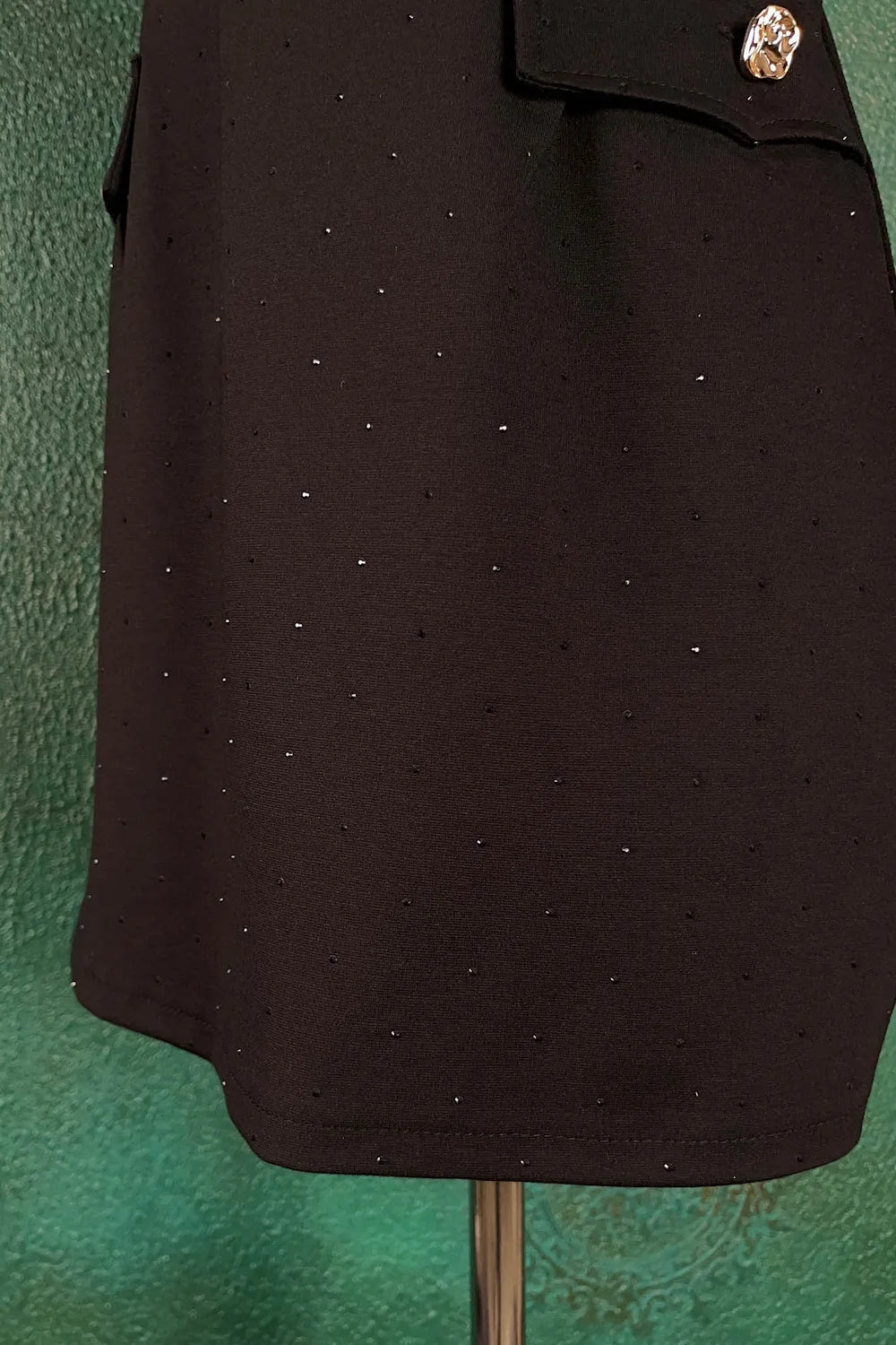 Taş İşlemeli Mini Elbise