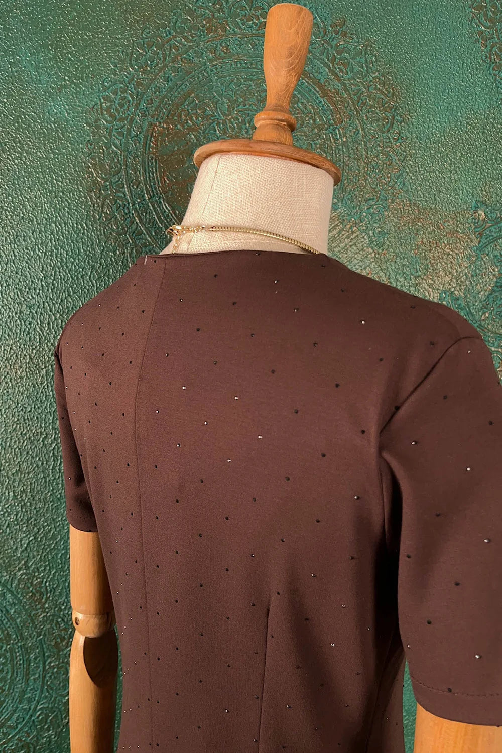 Taş İşlemeli Mini Elbise