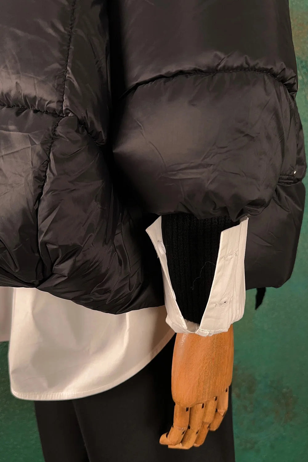 Kürk Yakalı Oversize Mont