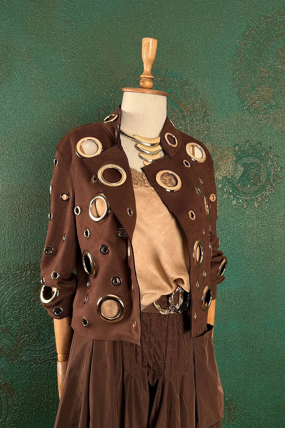 Metal Halka Detaylı Ceket