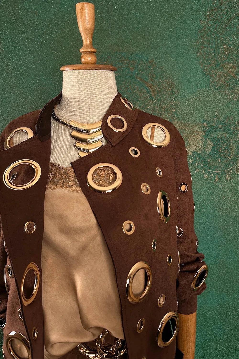 Metal Halka Detaylı Ceket