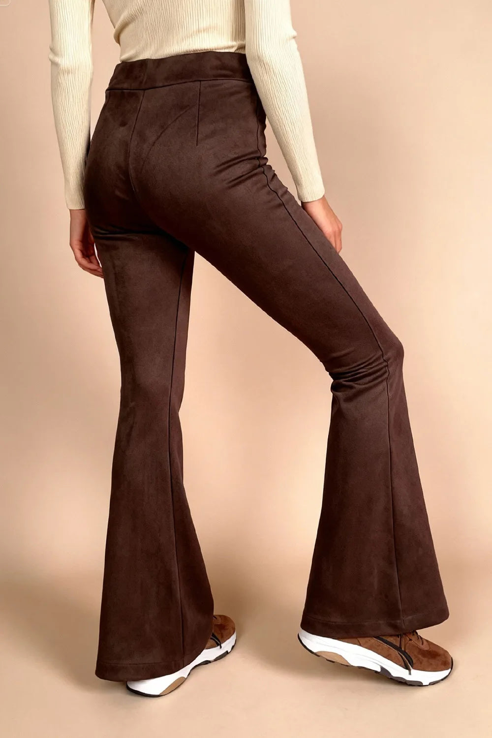 İspanyol Paçalı Nubuk Pantolon