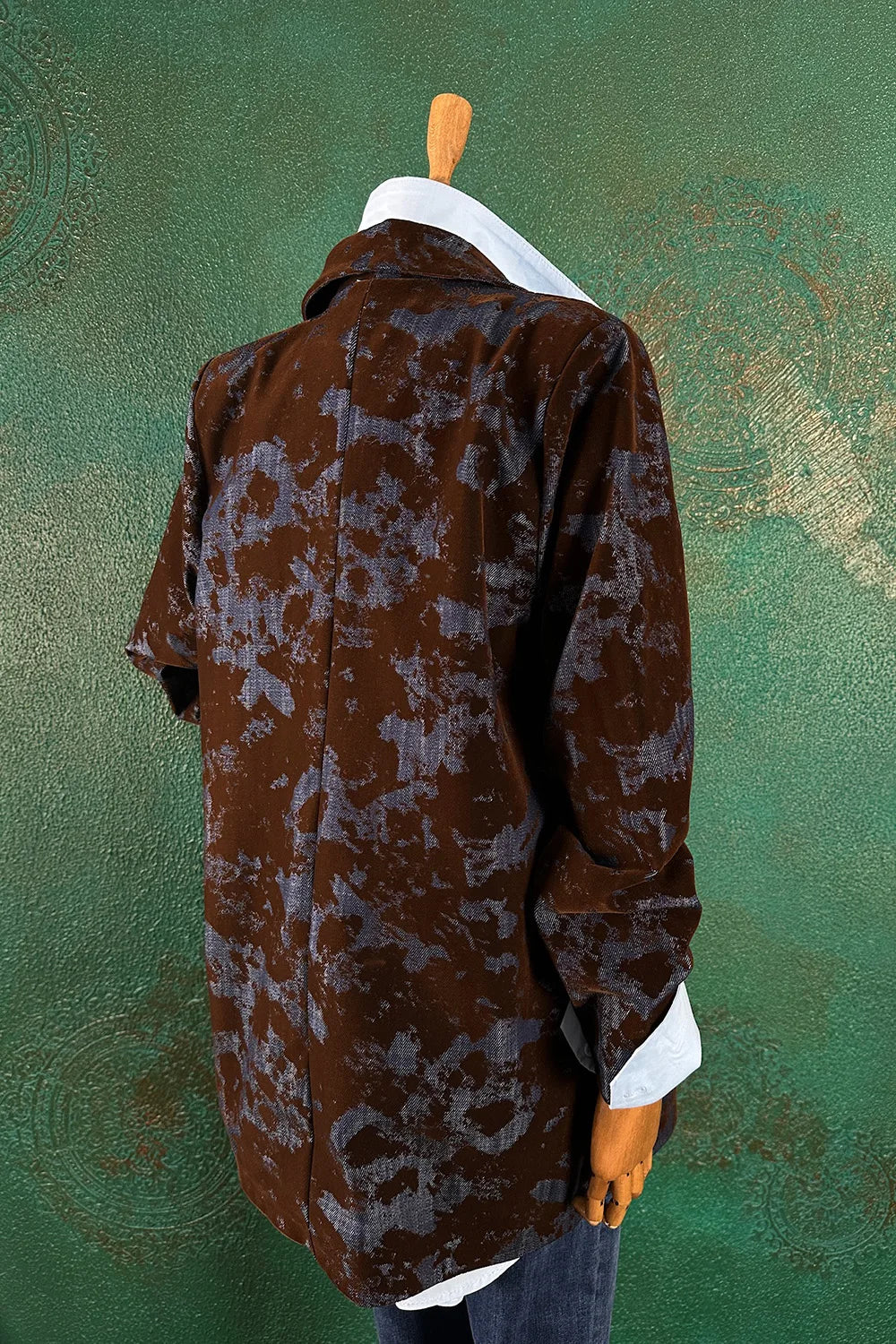 Kadife Gölgeli Blazer Ceket