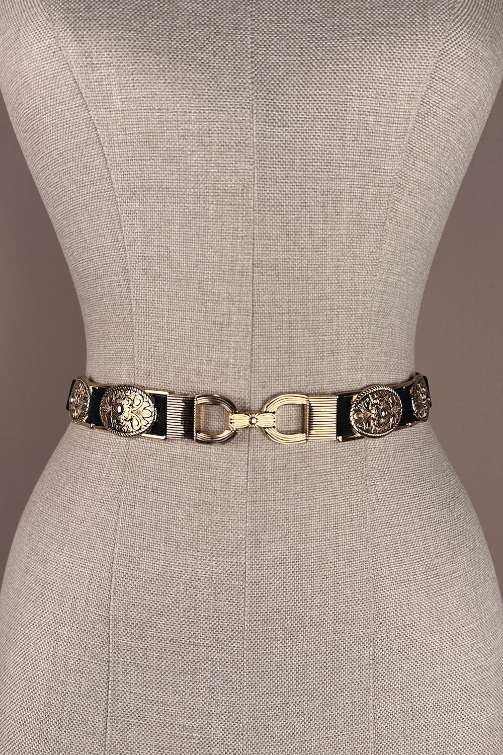 Vintage Oval Tokalı Elastik Kemer