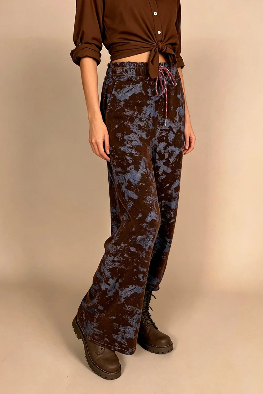 Kadife Gölgeli Pantolon