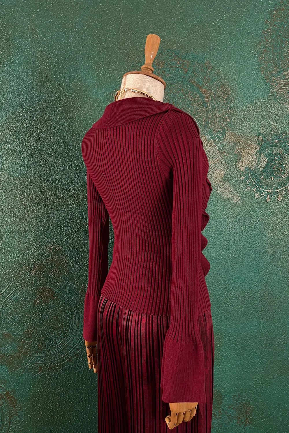 Volan Detaylı Triko