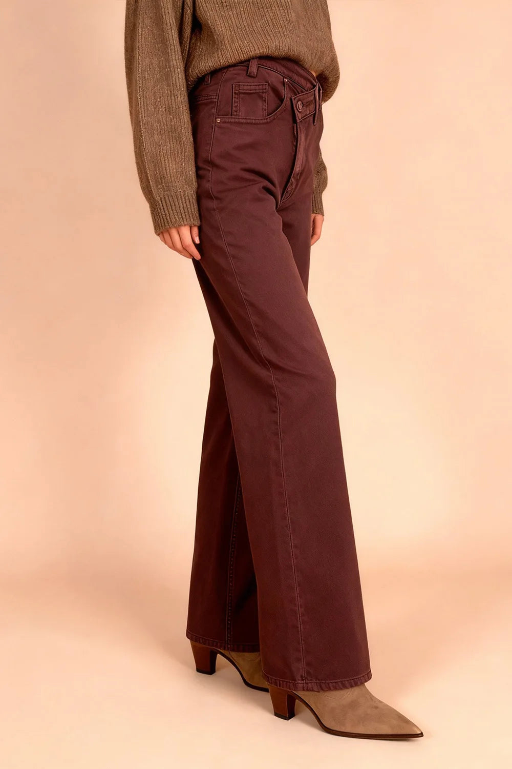 Çift Düğme Detaylı Jean