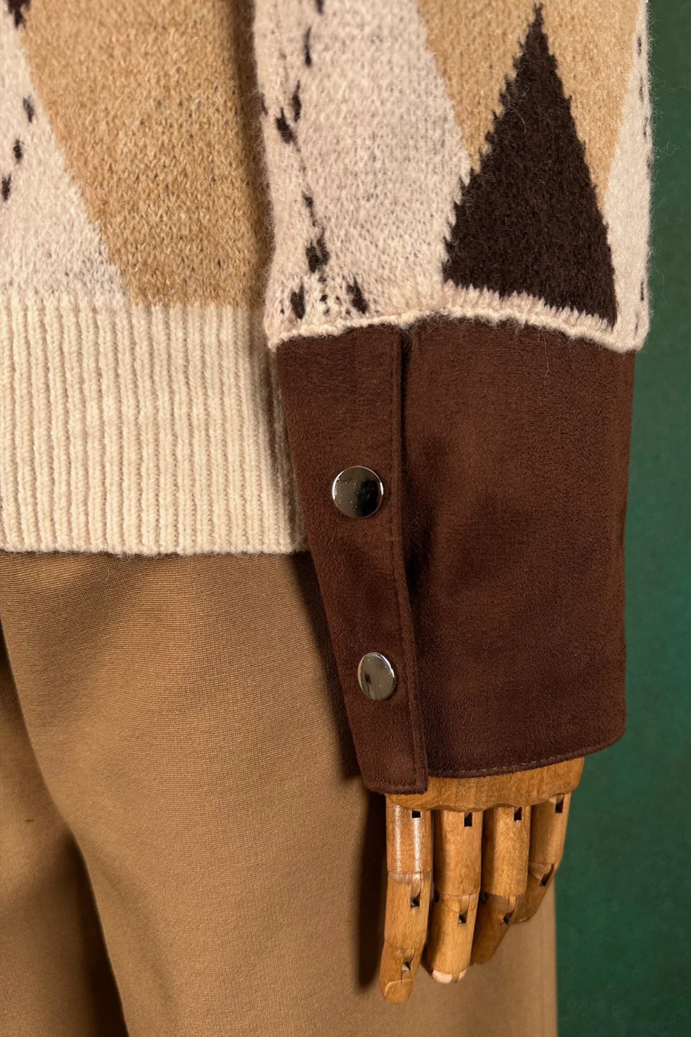 Baklava Desenli Triko Kazak