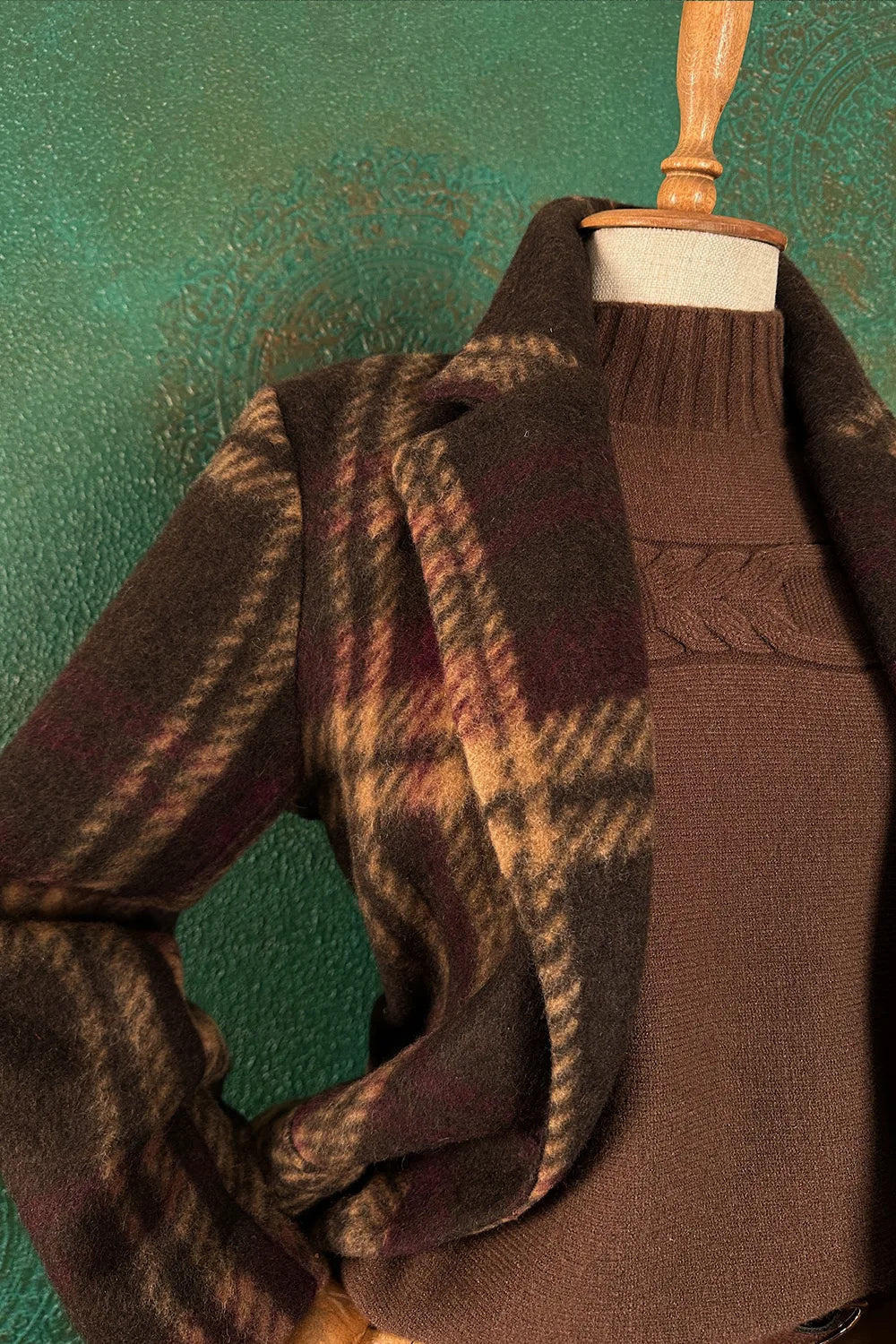 Ekoseli Blazer Ceket