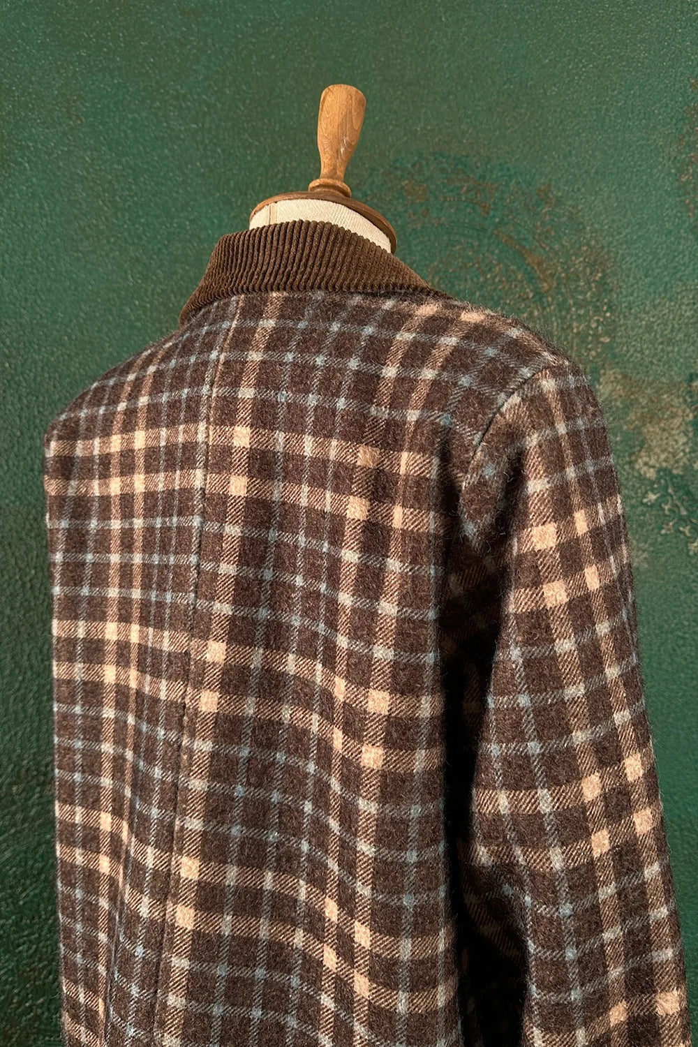 Kadife Yakalı Ekoseli Blazer