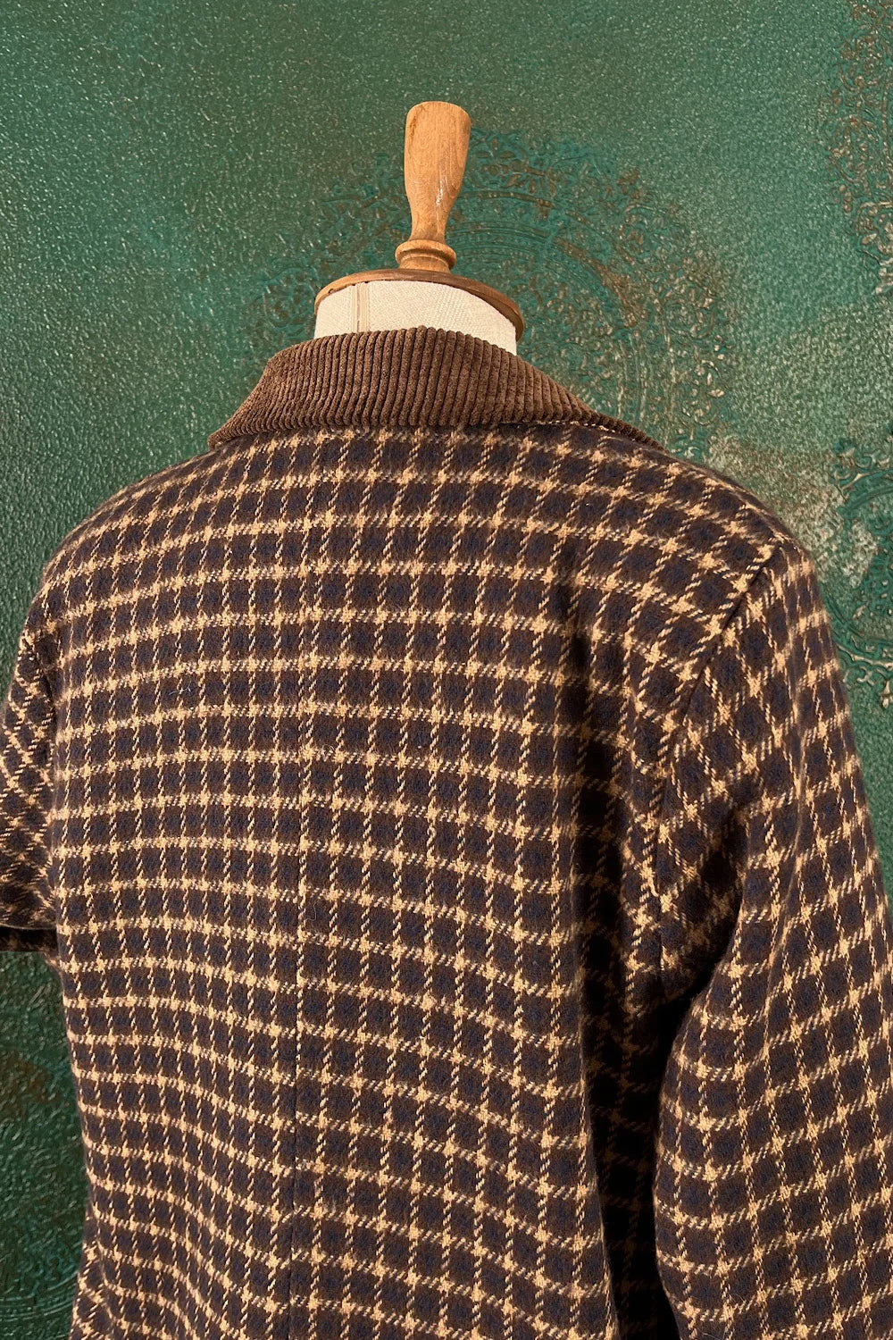 Kadife Yakalı Ekoseli Blazer