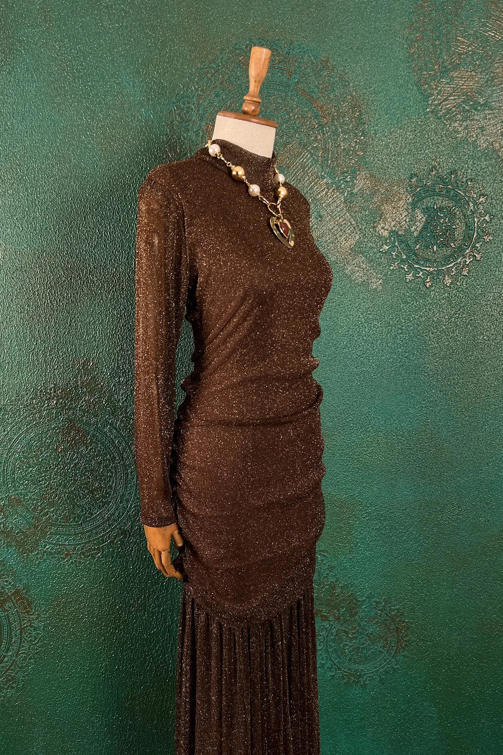 Simli Uzun Tül Elbise