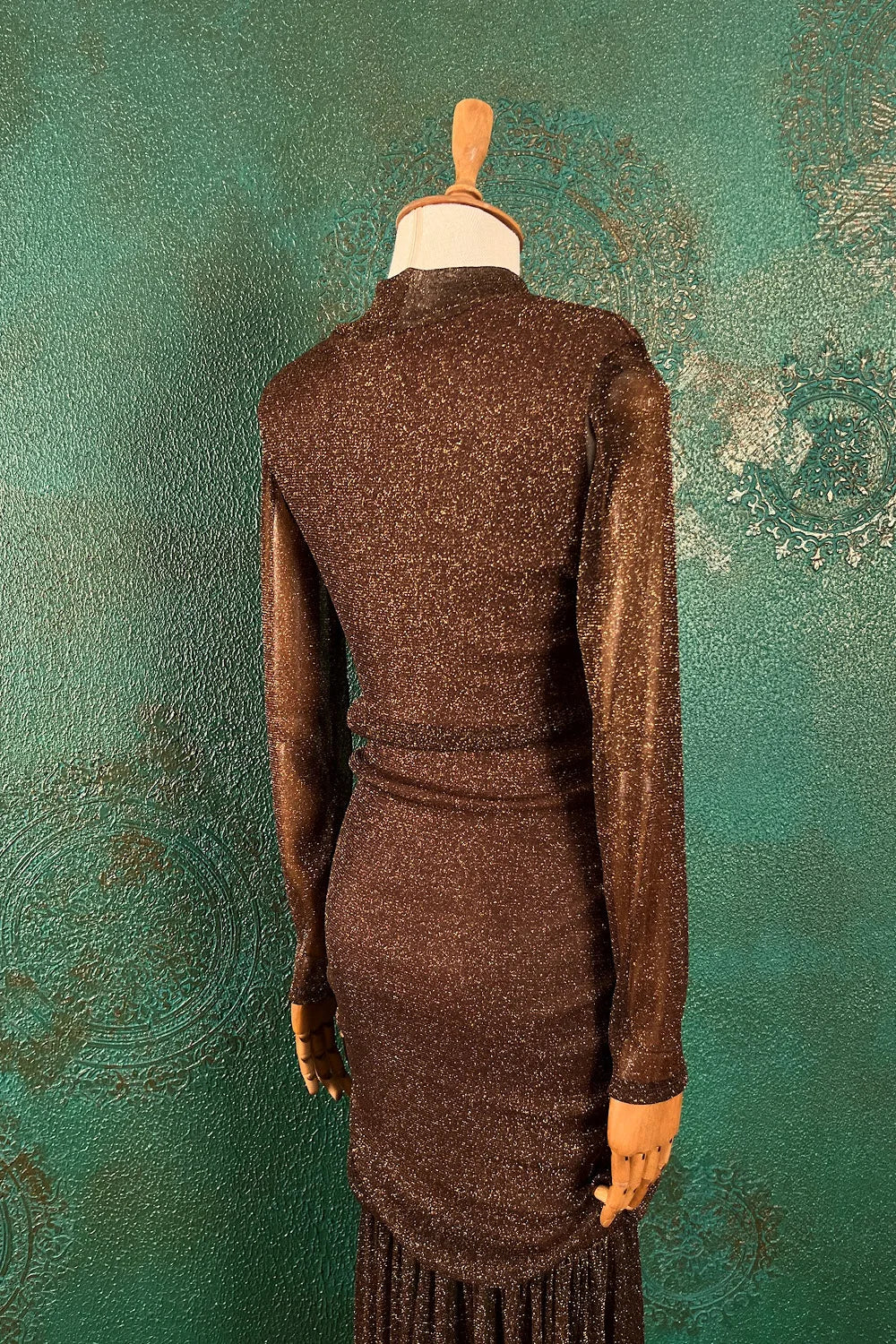 Simli Uzun Tül Elbise