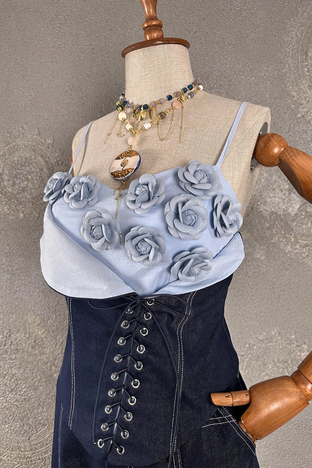 Denim Büstiyer Takım