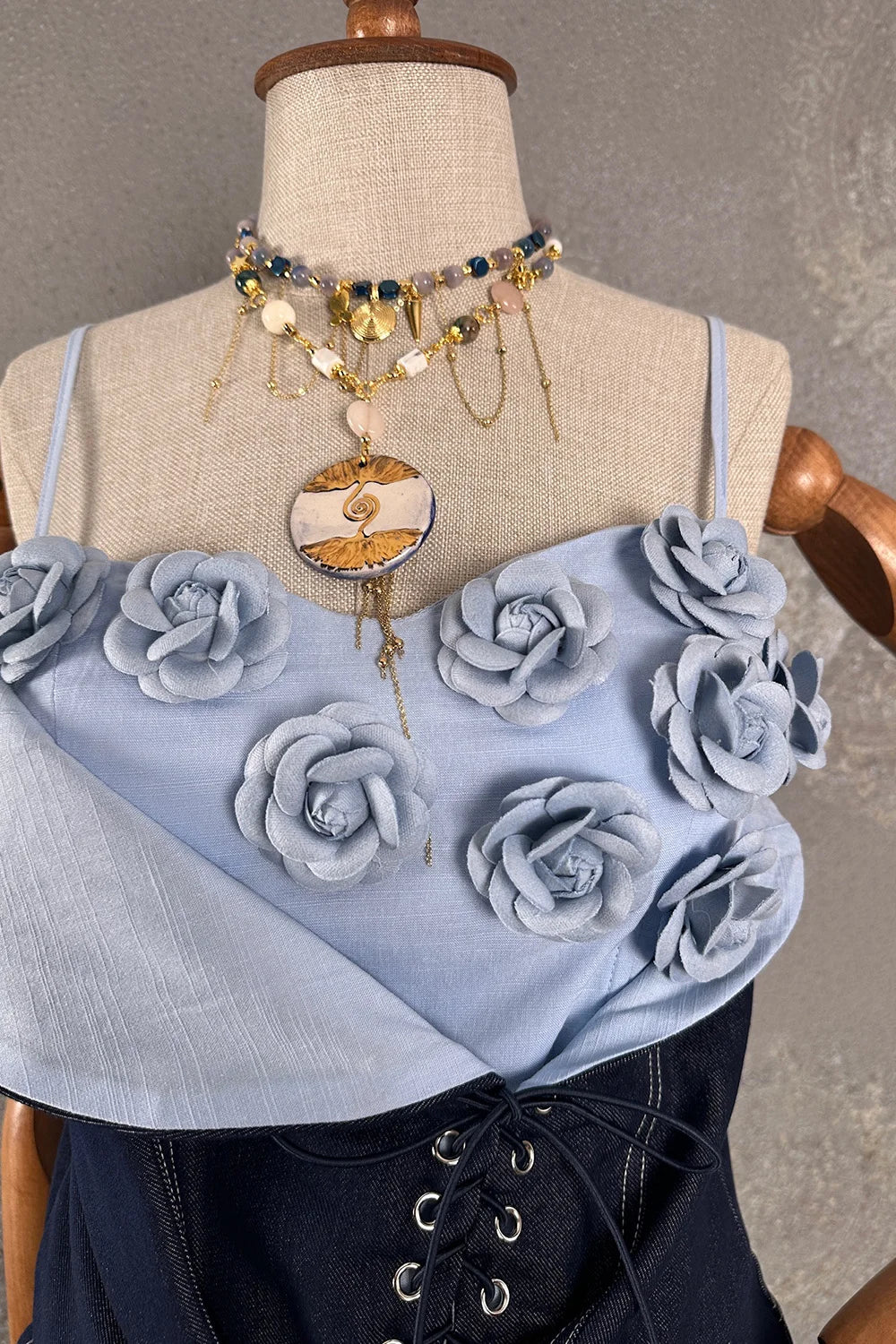 Denim Büstiyer Takım