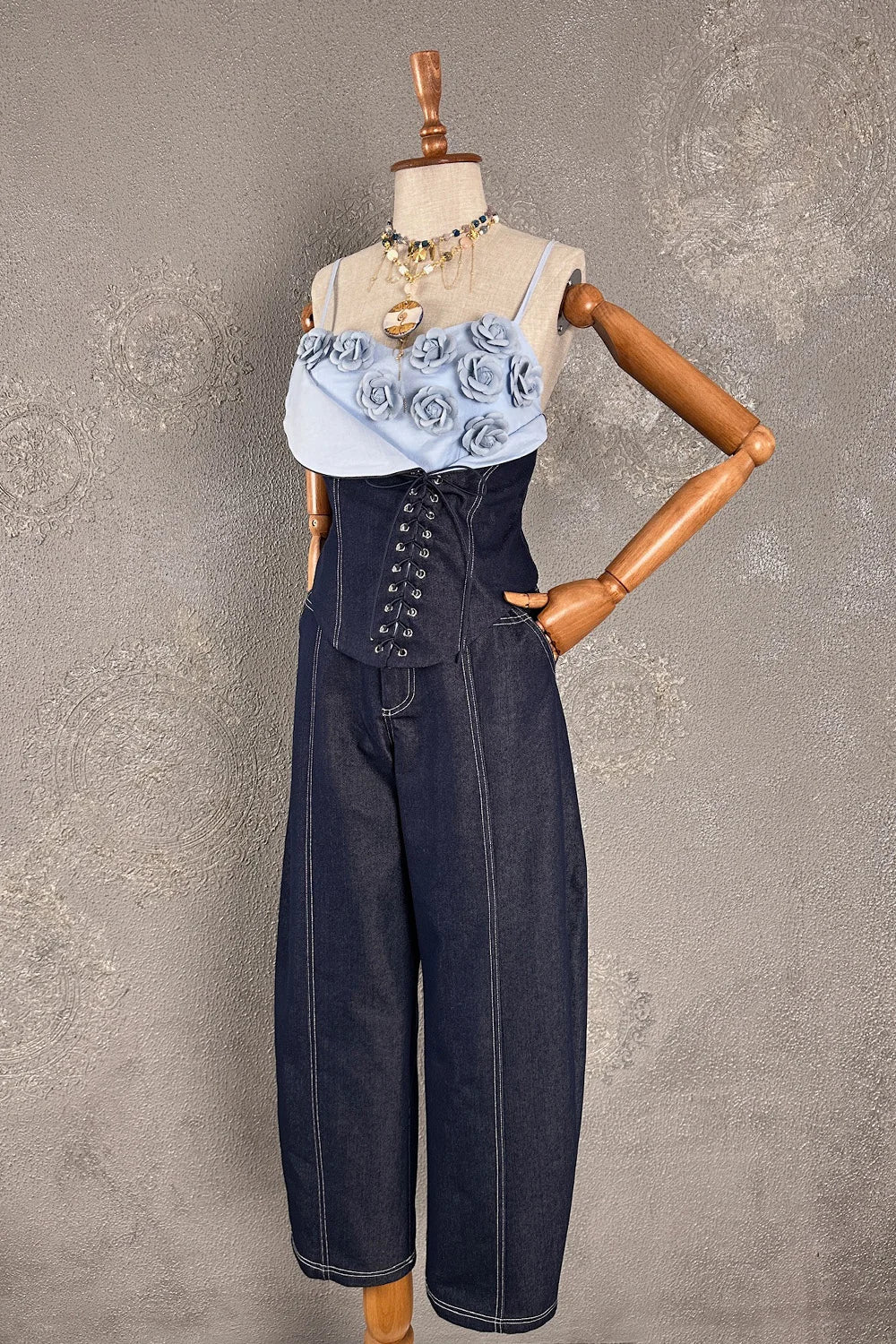 Denim Büstiyer Takım