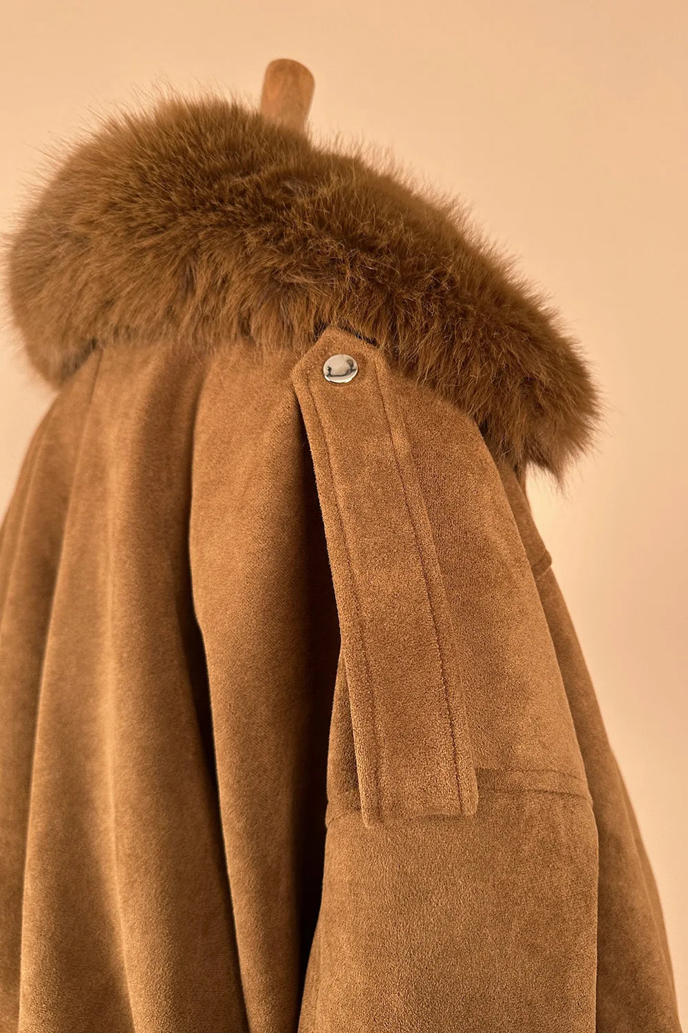 Kürk Yakalı Nubuk Ceket