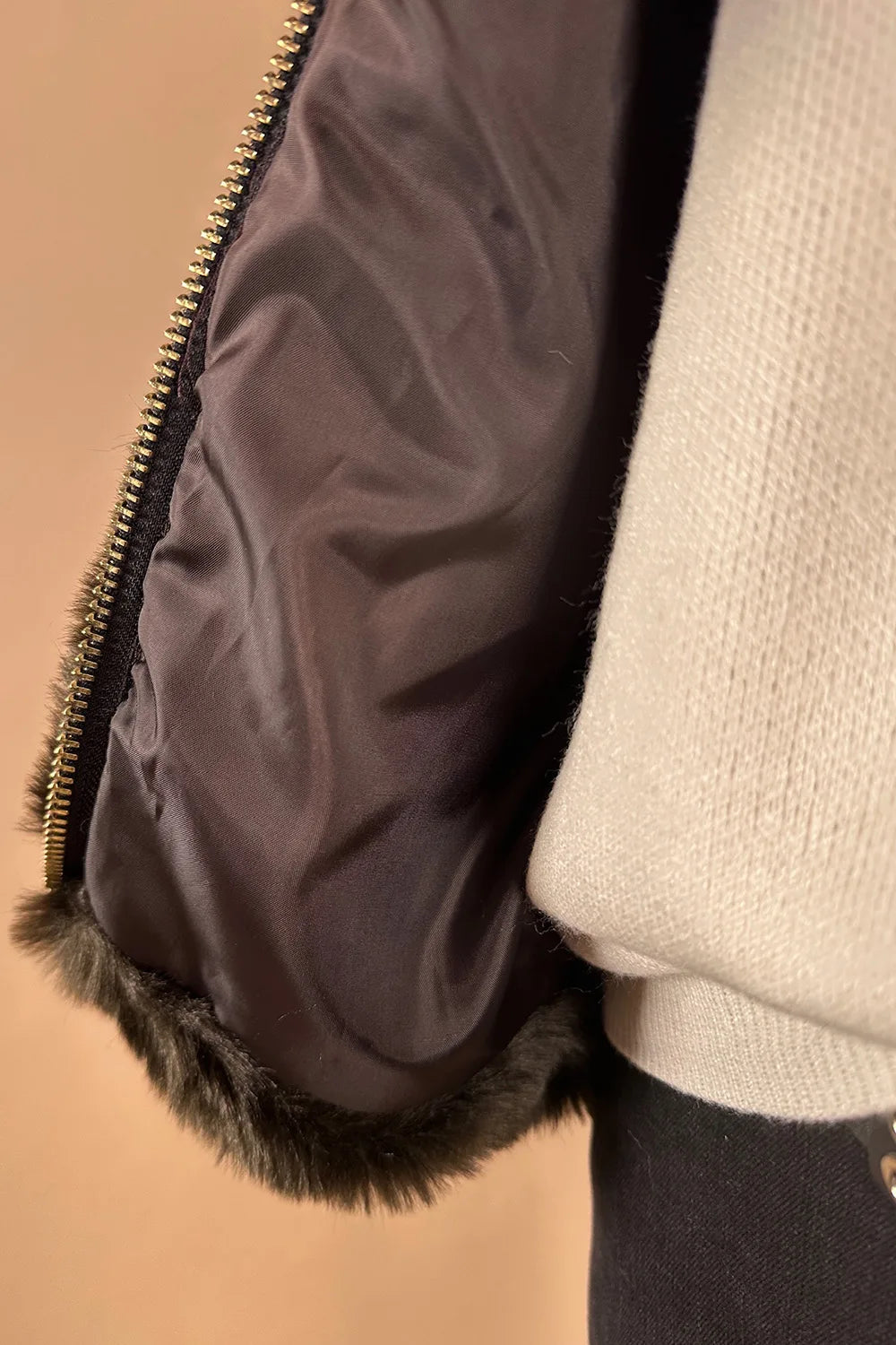 Etnik Desenli Kürk Kaban