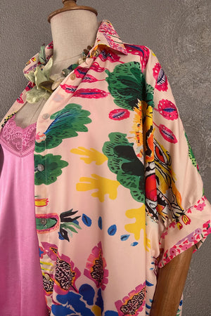 Desenli Oversize Pantolon Takım