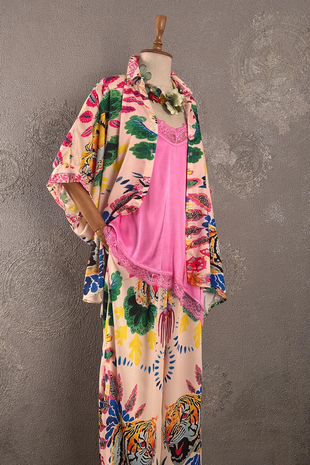 Desenli Oversize Pantolon Takım