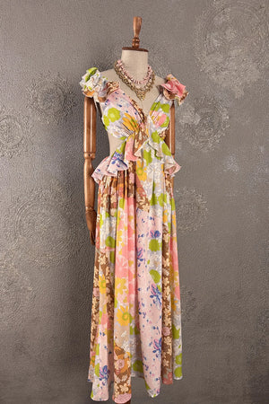 Floral Desenli Romantik Elbise