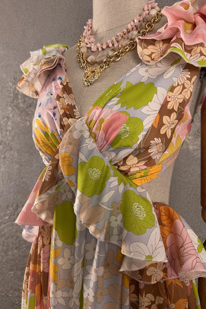 Floral Desenli Romantik Elbise