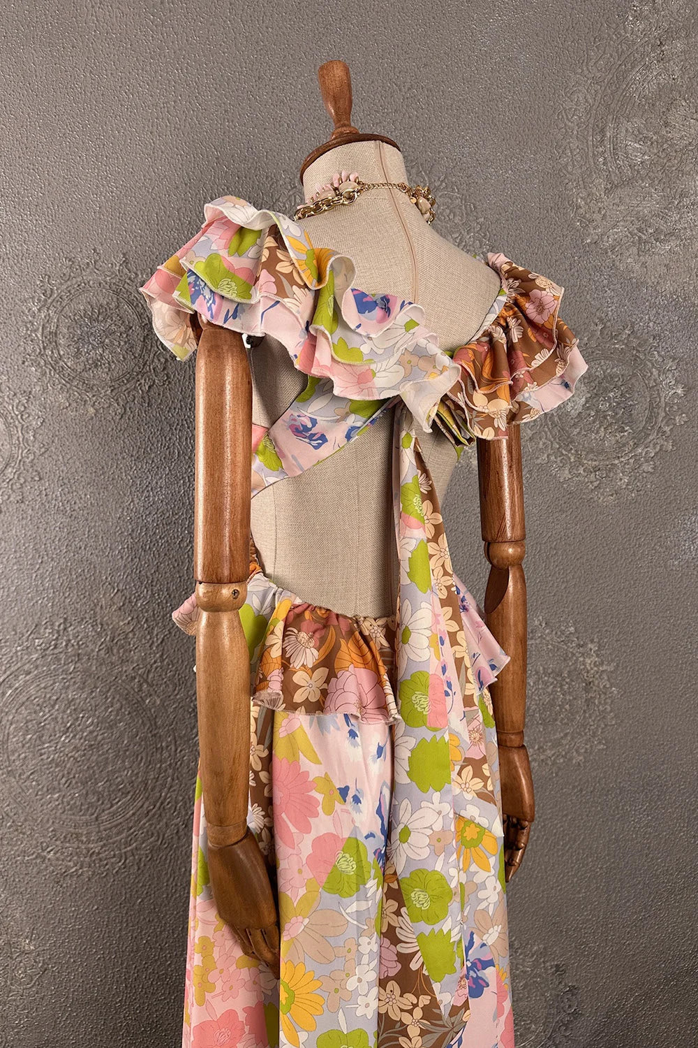 Floral Desenli Romantik Elbise