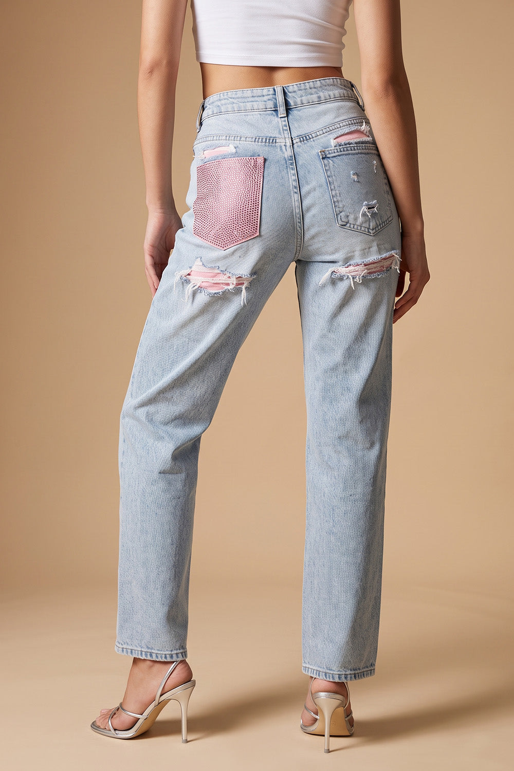 Taş Detaylı Jean