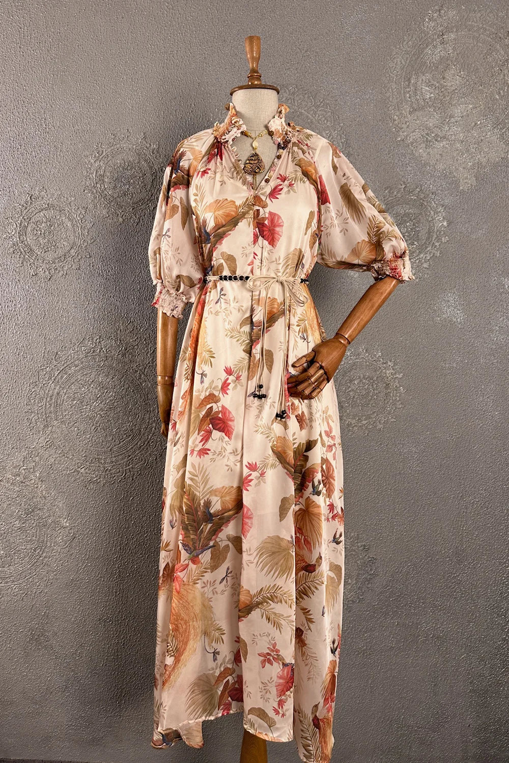 Floral Desenli Maxi Elbise