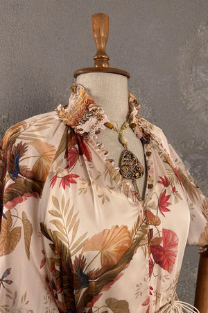 Floral Desenli Maxi Elbise