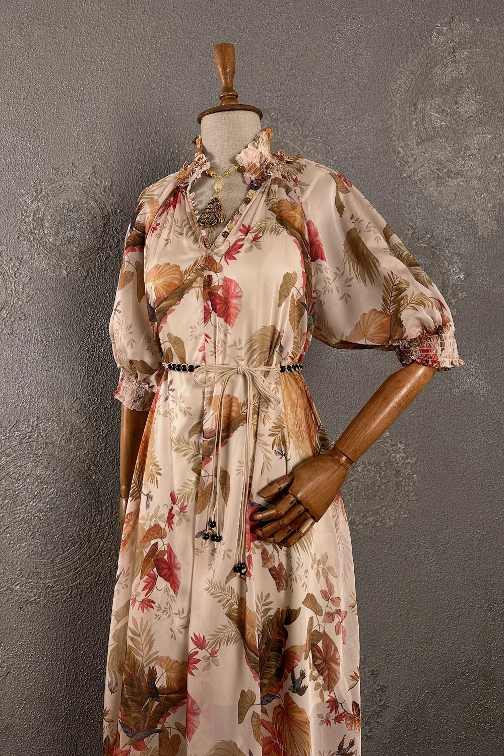 Floral Desenli Maxi Elbise