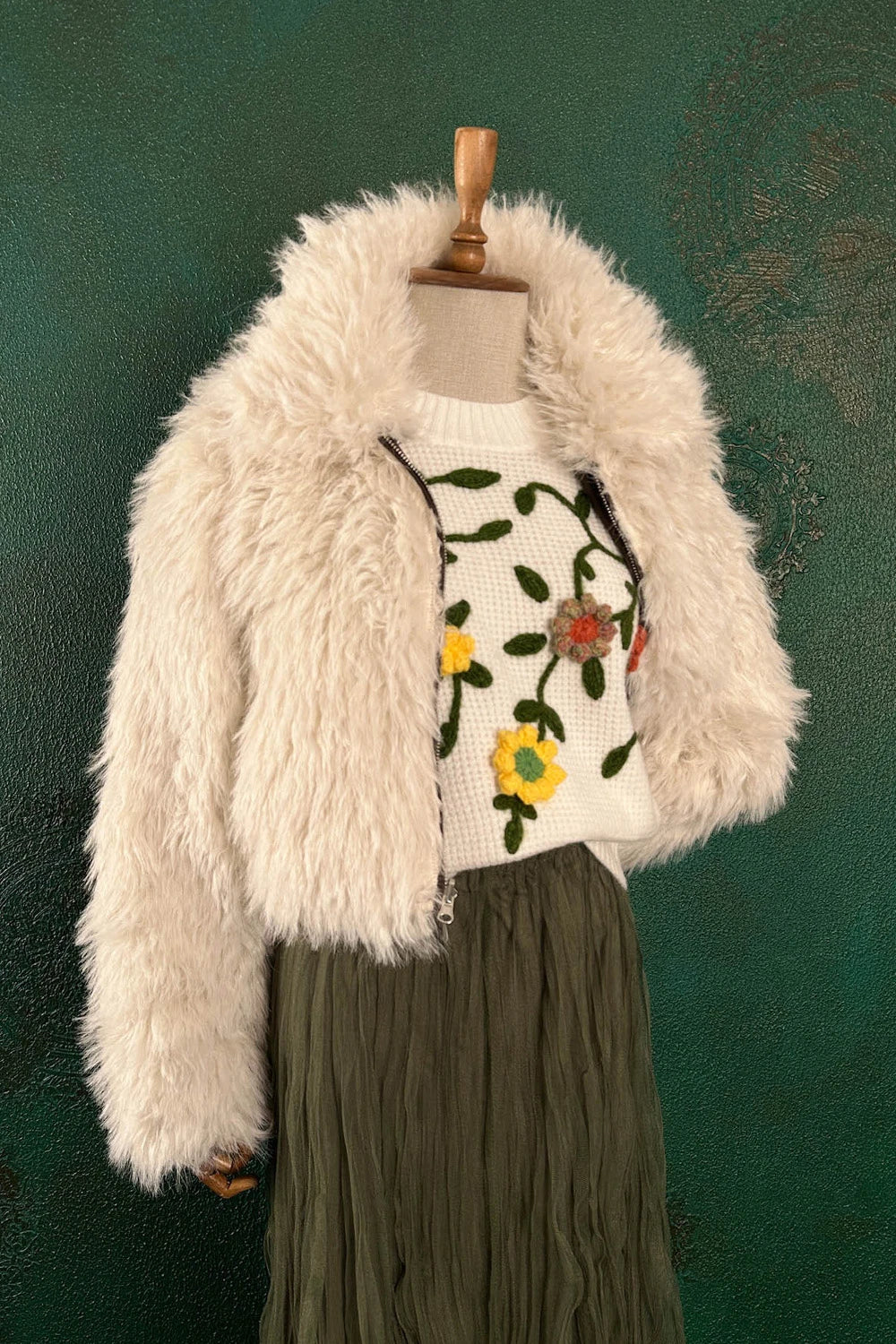 Çift Taraflı Kürklü Deri Ceket