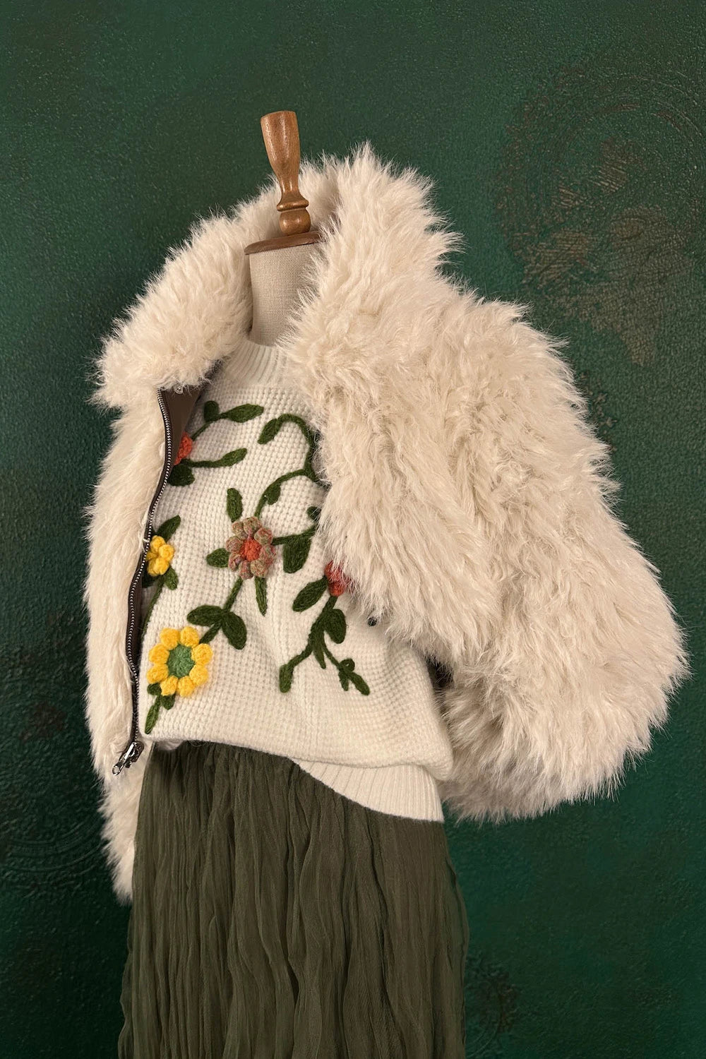 Çift Taraflı Kürklü Deri Ceket