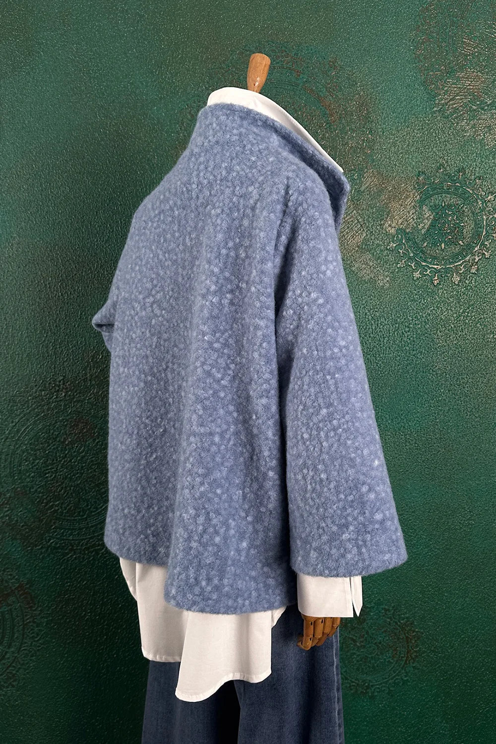 Dik Yakalı Buklet Ceket